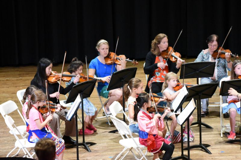 Beginning Orchestra rehearsal