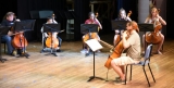 Cello ensemble rehearsal